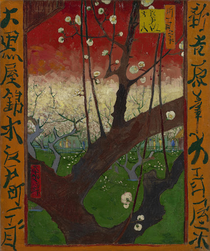 Flowering Plum Orchard (after Hiroshige) (1887)