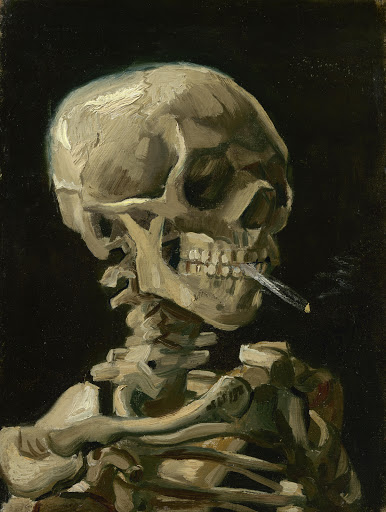 Head of a Skeleton with a Burning Cigarette (1886)